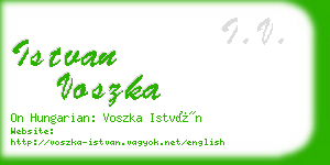 istvan voszka business card